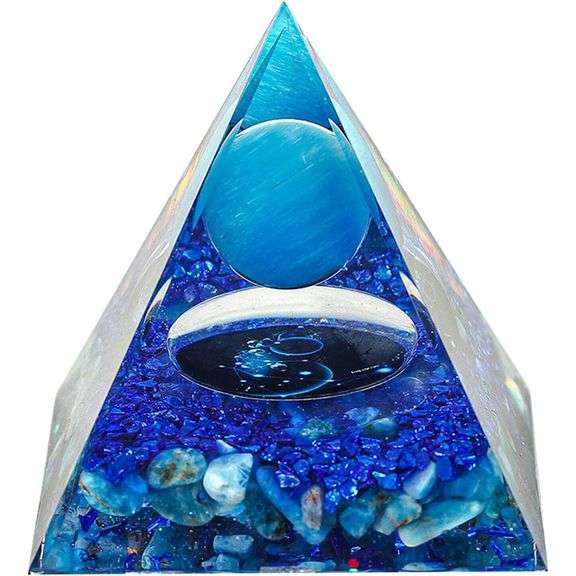 Blue Constellation Orgonite Pyramid