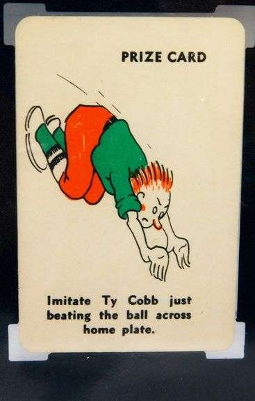 Ty Cobb 1935 Whitman Party Stunts Playing Card