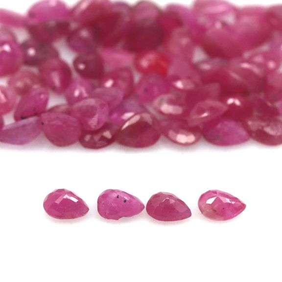 Lovely 11.45ct 56 piece pear cut Ruby set -Heated only!!!