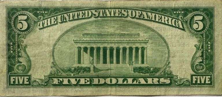 $5 First National Bank &Trust Co Bethlehem 1929 Series National