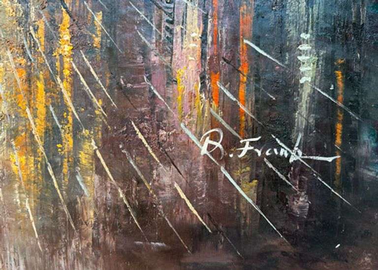 UNIQUE  PAINTING OF PARIS CANVAS
