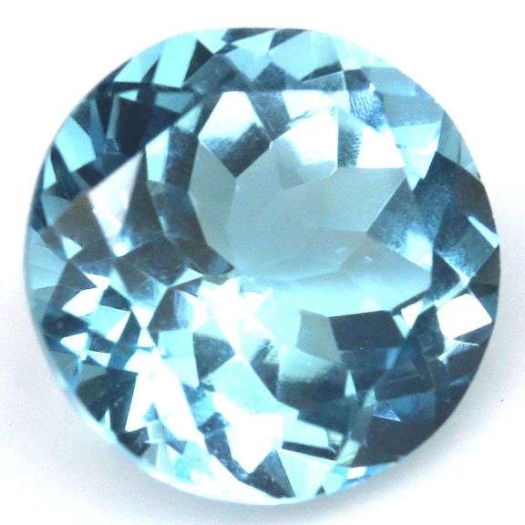Superbly cut heavy flashing 7.85ct Swiss blue Topaz solitaire