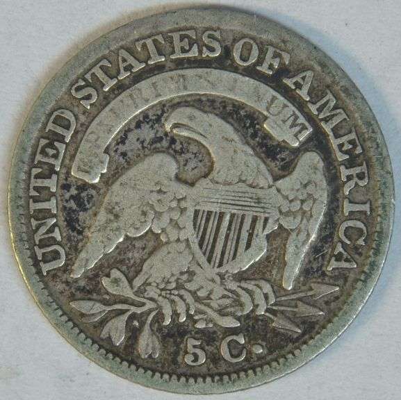 1835 (Lg Date; Sm 5) Capped Bust Half Dime in Fine+