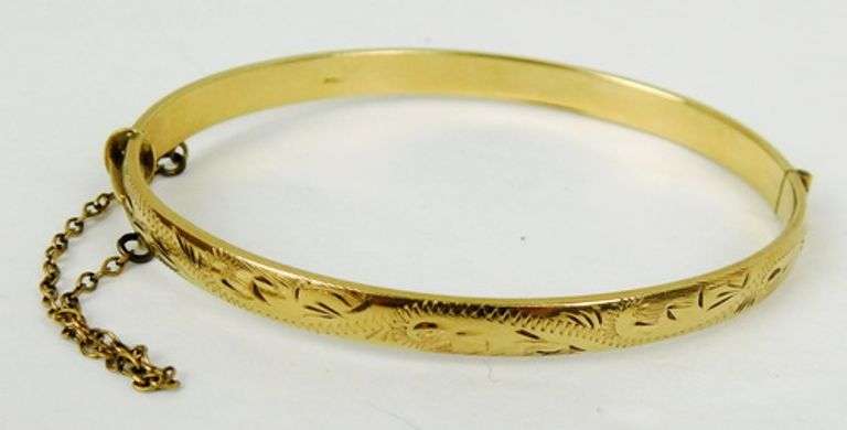 Vintage 9CT Rolled Gold Bangle Bracelet