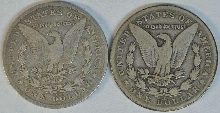 Scarce 1878-CC & 1882-CC Morgan Silver Dollars