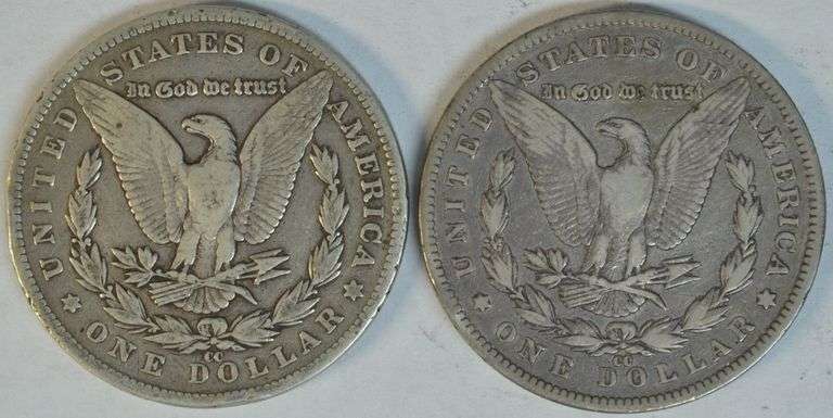 Scarce 1890-CC and 1891-CC Morgan Silver Dollars