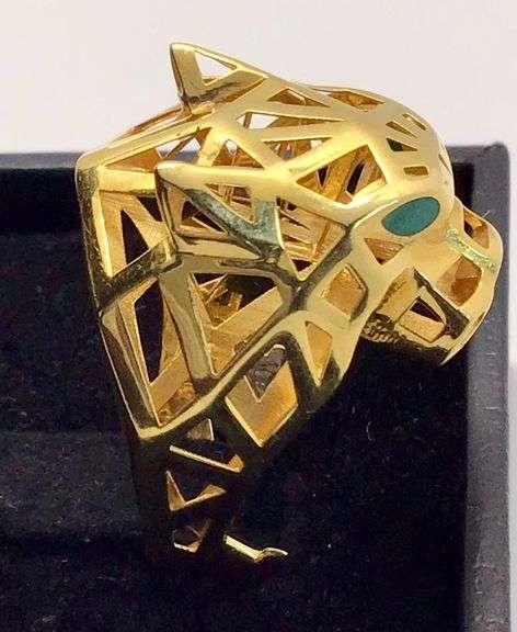22K Yellow Gold Cartier Style Panther Ring