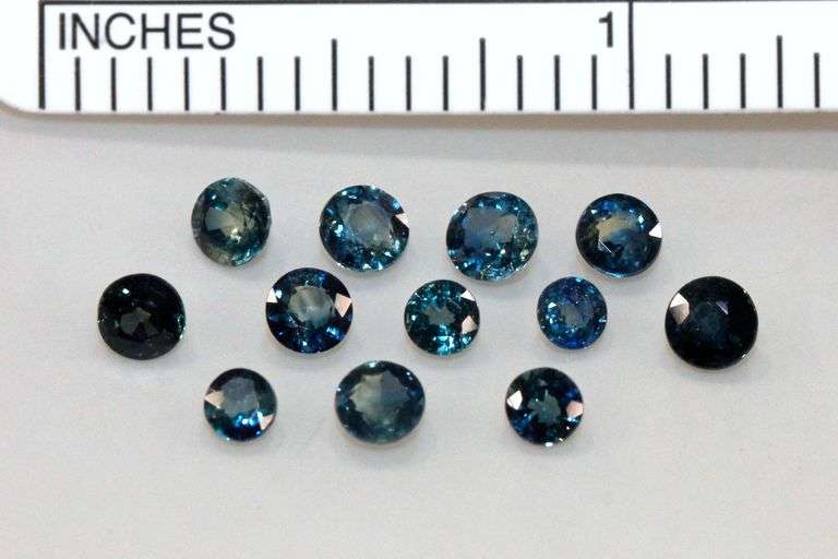 Natural Teal Sapphires - Lot of 12
