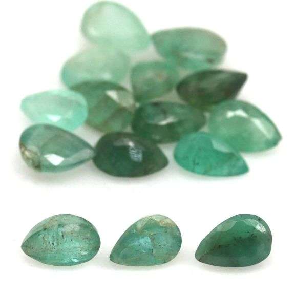 Brilliant green! 6.30ct set of REAL Zambian Emeralds!