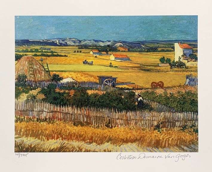 Highly Collectible Vincent Van Gogh, Harvest Landscape in Arles