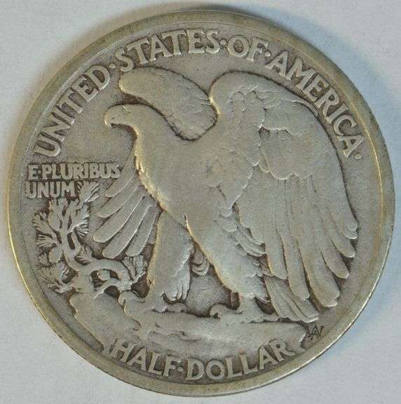 Valuable key date 1916-S Walking Liberty Half Dollar in VF