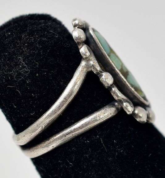 Turquoise Gemstone Ring in Sterling Silver SIZE 2