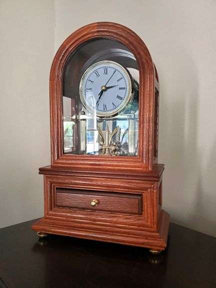 Wooden Revolving Pendulum Mantel Clock