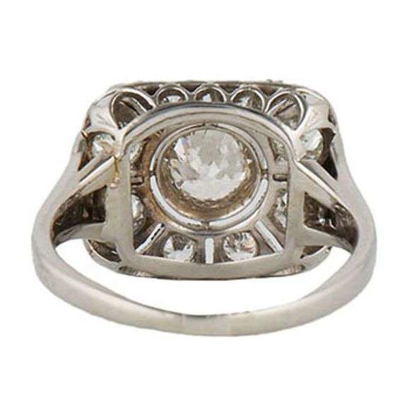 Vintage 1.00ctw Diamond Milgrain Art Deco Heirloom Ring in 14K
