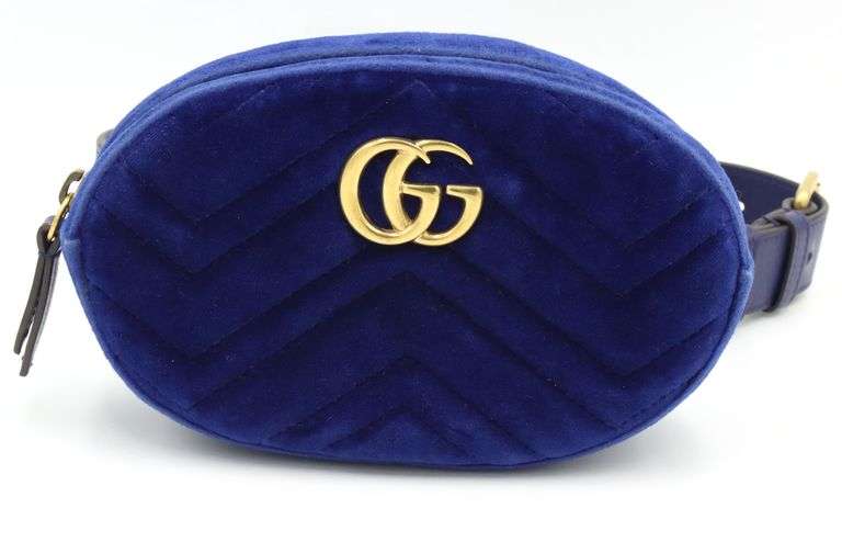 GG Marmont Crossbody Velvet Belt Bag