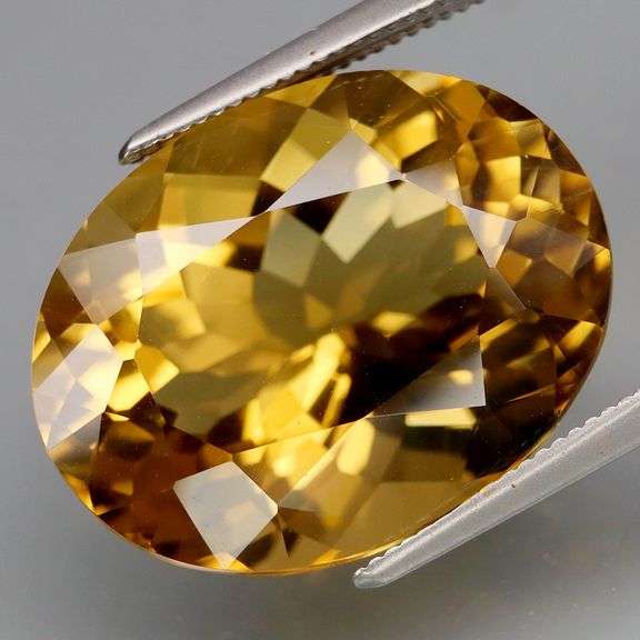 Impressive 14.88ct richly colored oval cut Citrine! Untreated!