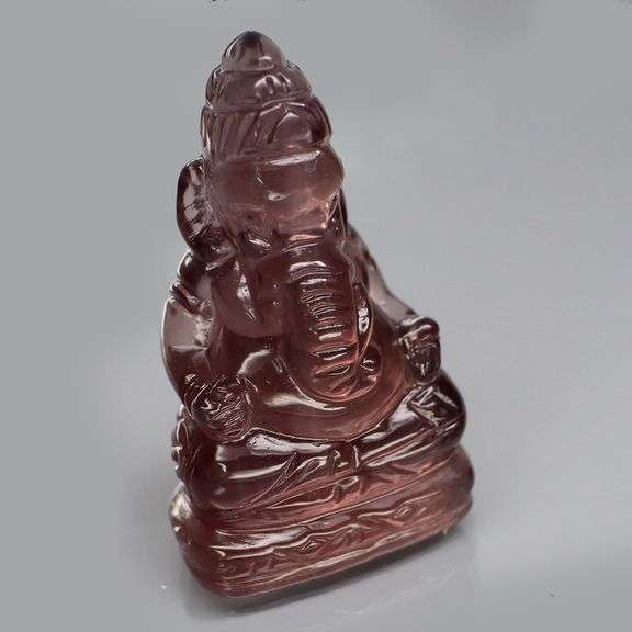 Very intricate and large 62.14ct untreated Fluorite Ganesh!