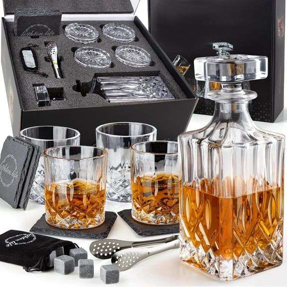 Crystal Whiskey Decanter Set
