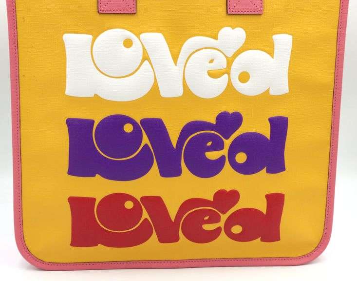 Gucci Kid's Rainbow Birds Supreme "Loved" tote