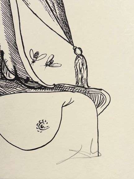 Exclusive Salvador Dali Hand-Signed Lithograph from 'Pantagruel' suite, 1973