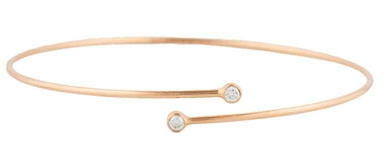 Tiffany & Co. 0.10ctw Diamond Elsa Peretti Hoop Single Row Bangle Bracelet in 18K