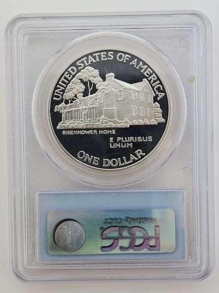 1990 Eisenhower Silver Dollar, PCGS PR69
