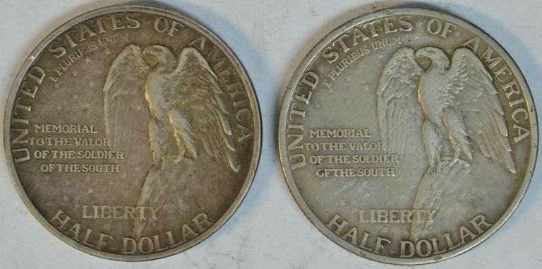 Nice sharp pair of 1925 Stone Mountain Commemorative Half Dollars