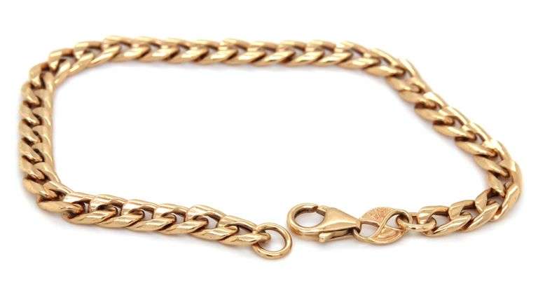 Easy to Wear 14K YG Standard Link Bracelet