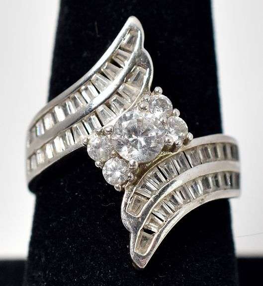 CZ Gemstone Ring in Sterling Silver