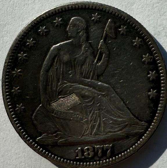 Circulated 1877 Seated Half