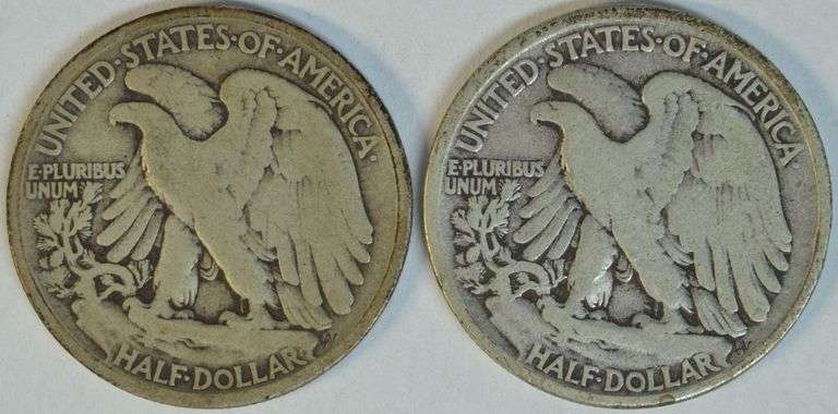 Scarcer 1917-D (Obv) and 1917-S (Obv) Walking Liberty Half Dollars