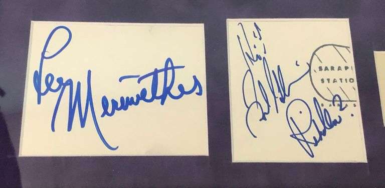 Batman TV Show Cast Autographed Custom Cut Photo Display