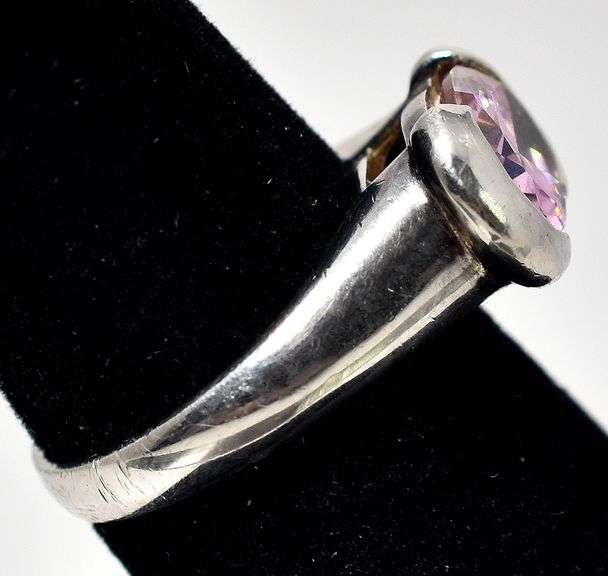 Pink Topaz Gemstone Ring in Sterling Silver