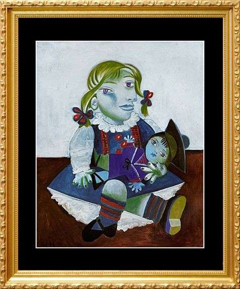 Collectible Pablo Picasso, Portrait of Maya with Her Doll