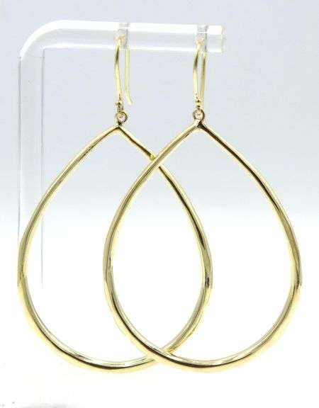 18kt Yellow gold Ippolita Glamazon faceted large teardrop earrings