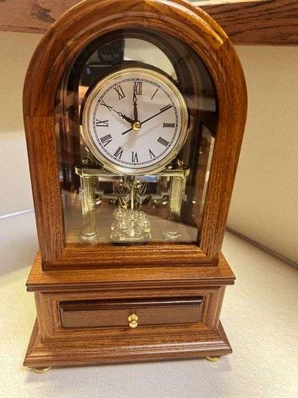 Wooden Revolving Pendulum Mantel Clock