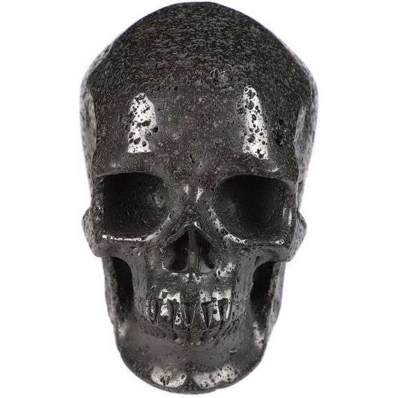 Hand Carved Large Hot Lava Stone Crystal Skull
