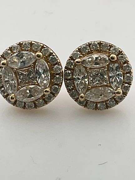 CERTIFIED BRAND NEW 14K GOLD DIAMOND STUDS