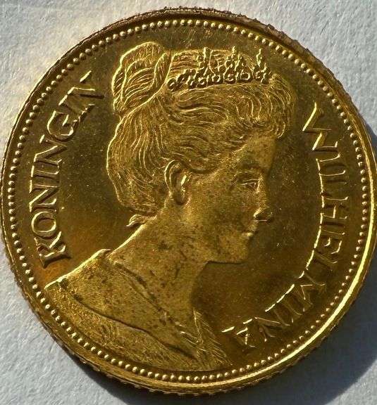 1912 Netherlands Uncirculated 5 Gulden