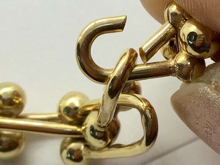 14K Yellow Gold Horseshoe Link Chain