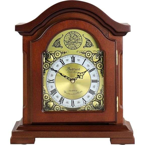 Bedford Classic Redwood Mantel Clock