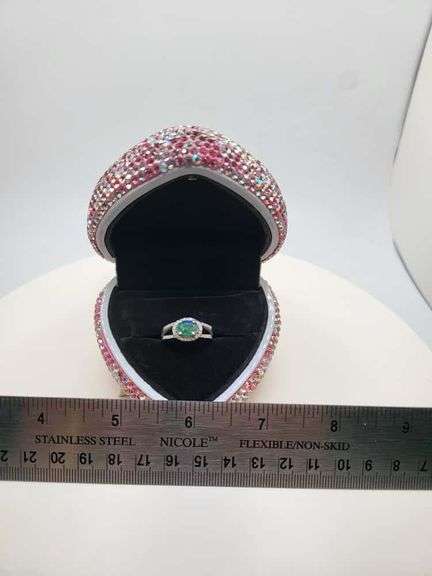 Victorian natural emeralds and diamond accent ring