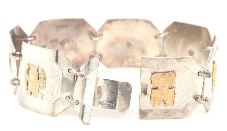 925 Sterling silver and gold accent bracelet