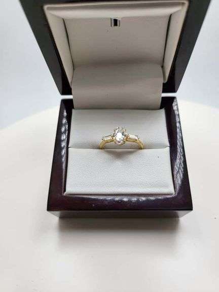 14K gold with 1.15 ctw D, VVS1 lab grown diamond ring