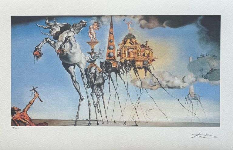 Pencil Numbered Salvador Dali, The Temptation of St. Anthony