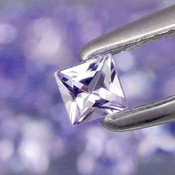 Glittering! Princess cut! 2.36ct UNTREATED Tanzanite set!!