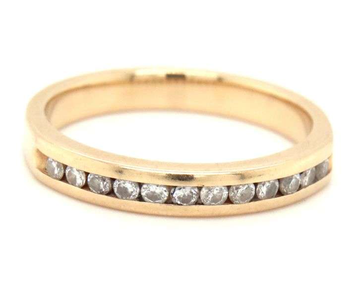 Popular 14K YG Channel Set Diamond Band