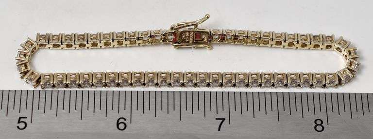 CZ Gemstone Tennis Bracelet in Sterling Silver