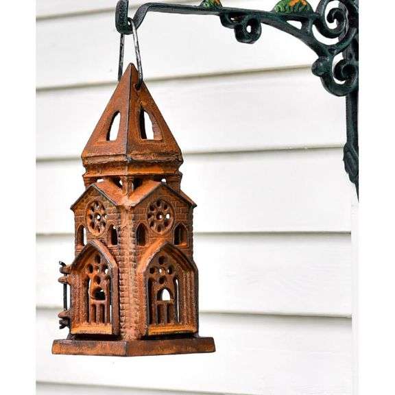 Cast Iron Church-Shaped Candle Holder