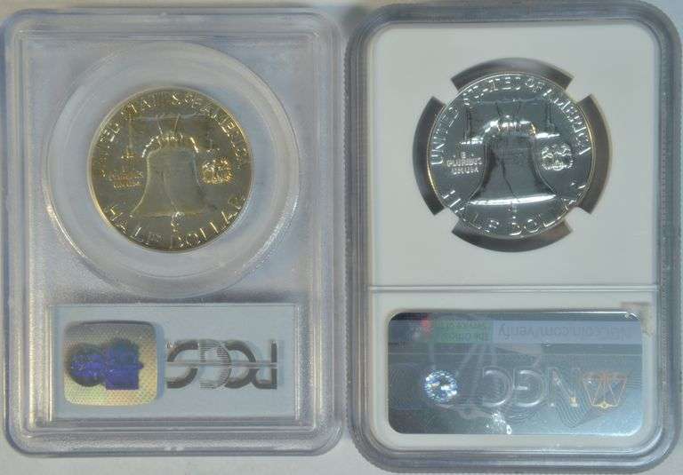 Superb Gem Proof 1960 (PCGS) and 1961 (NGC) Franklins in PR67